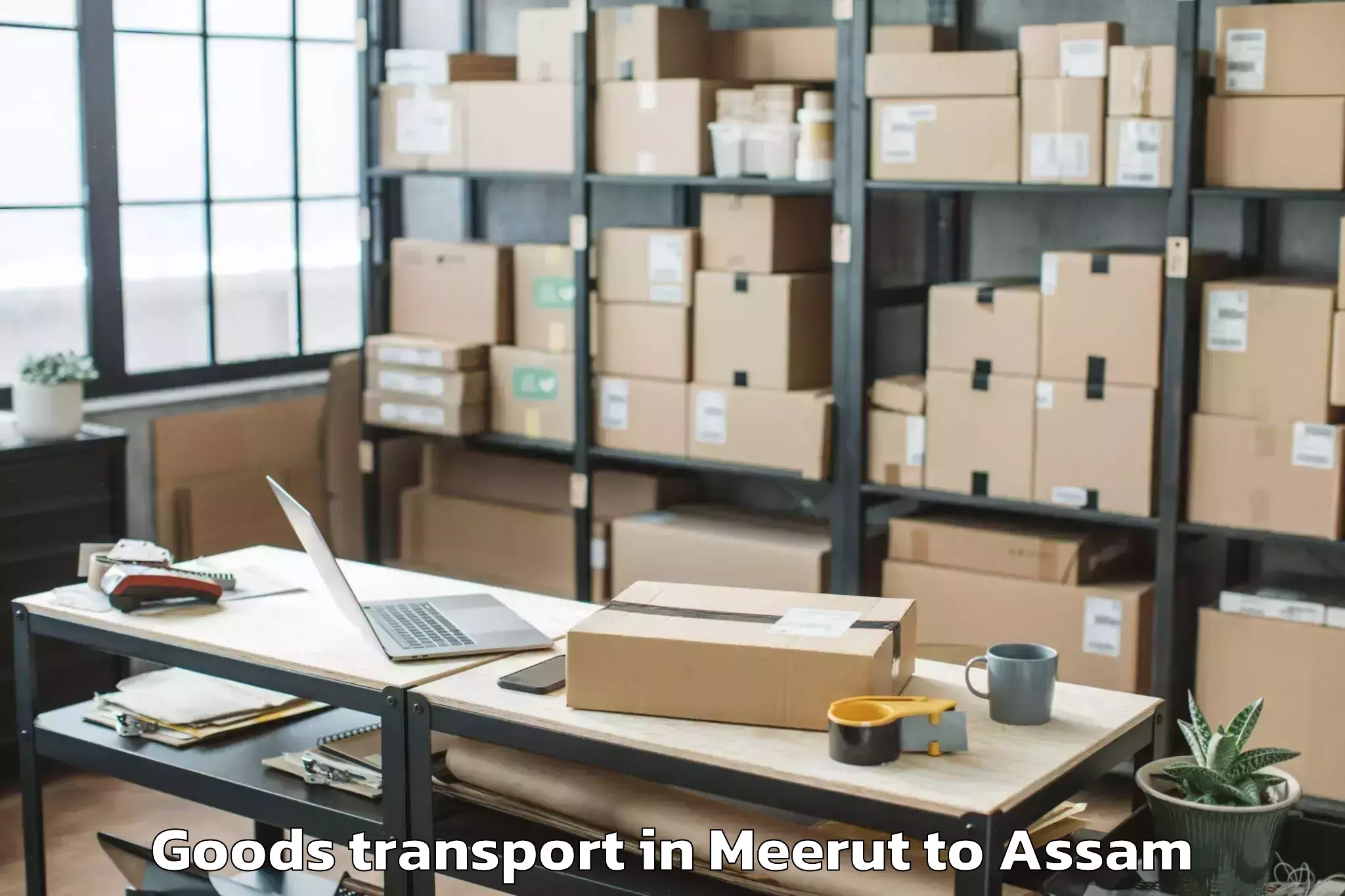 Affordable Meerut to Jagiroad Goods Transport